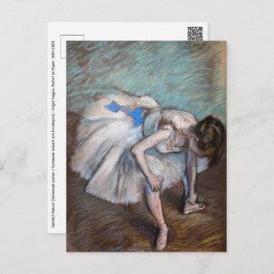 Carte Postale Edgar Degas - Danseur assis