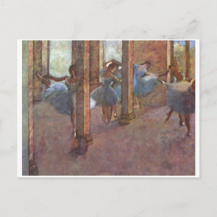 Carte Postale Edgar Degas - Danseurs à Foyer 1887-90 ballerine