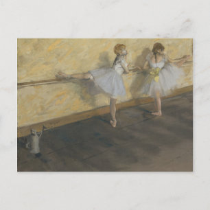 Carte Postale Edgar Degas   Danseurs Pratiquant au Barre