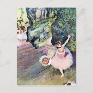 Carte Postale Edgar Degas - Danseuse avec un bouquet de fleurs (