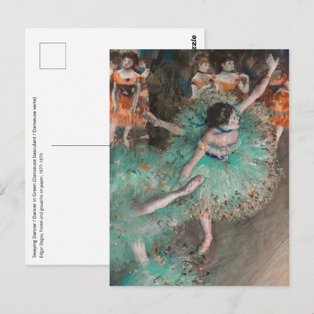 Carte Postale Edgar Degas - Danseuse oscillante / Danseuse en ve (Devant / Derrière)