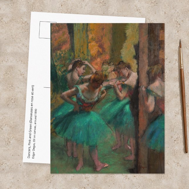 Carte Postale Edgar Degas - Danseuses, Rose et Vert (Créateur téléchargé)