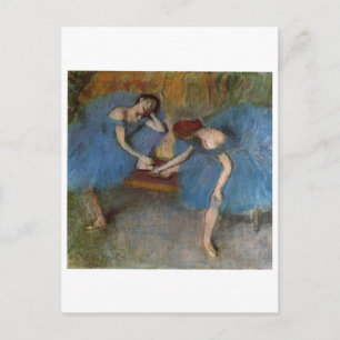 Carte Postale Edgar Degas - Deux Danseurs Blue Tutu Redhead Danc