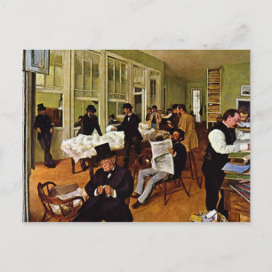 Carte Postale Edgar Degas - Échange de coton