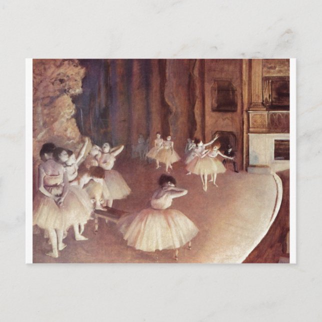 Carte Postale Edgar Degas - Étape de ballet de la répétition de  (Devant)