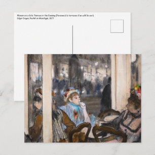 Carte Postale Edgar Degas - Femmes sur une terrasse de café en s