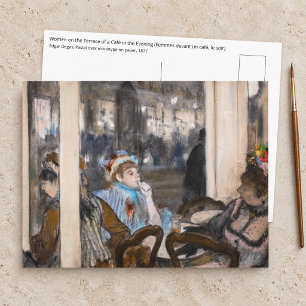 Carte Postale Edgar Degas - Femmes sur une terrasse de café le s