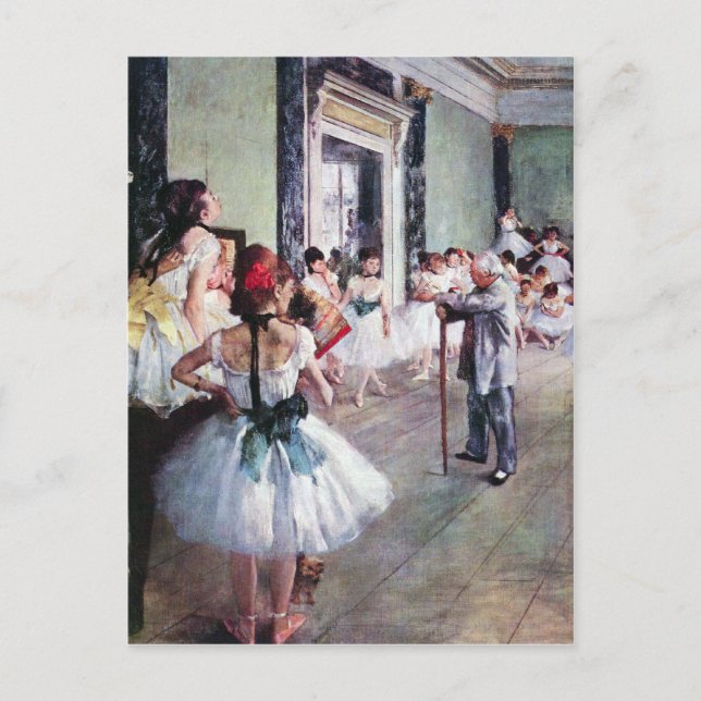 Carte Postale Edgar Degas - La classe de danse (Devant)