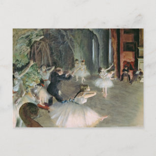Carte Postale Edgar Degas   La répétition du ballet sur scène