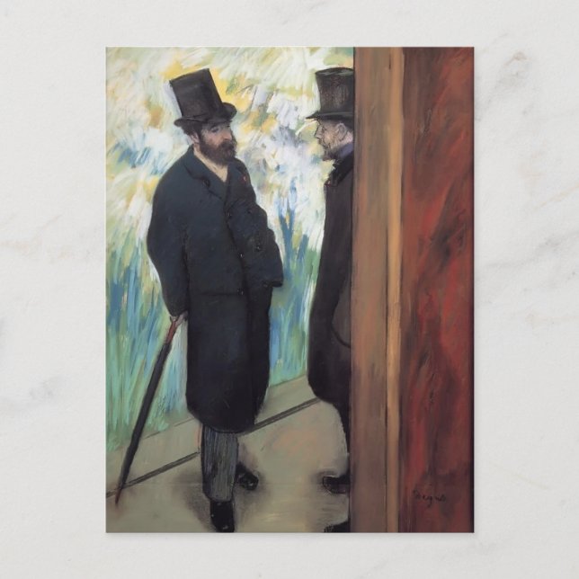 Carte Postale Edgar Degas : Les amis du théâtre (Devant)