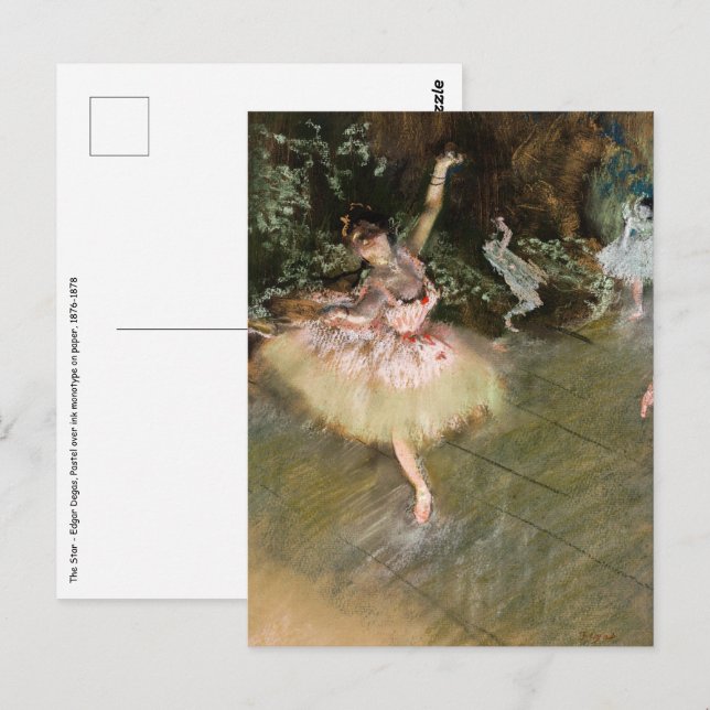 Carte Postale Edgar Degas - L'Étoile 1878 (Devant / Derrière)