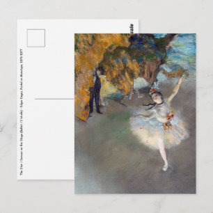 Carte Postale Edgar Degas - L'Étoile / Danseur sur scène