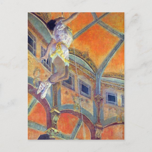Carte Postale Edgar Degas - Miss Lala au Cirque Fernando (Devant)