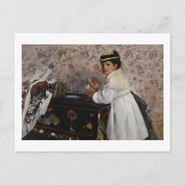 Carte Postale Edgar Degas | Portrait de Mlle Hortense Valpin � s (Devant)