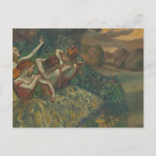 Carte Postale Edgar Degas - Quatre Danseurs