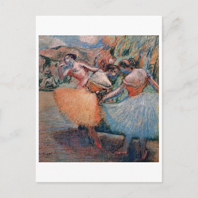 Carte Postale Edgar Degas - Trois Danseurs 1898 Ballet Femmes tu (Devant)