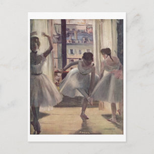 Carte Postale Edgar Degas - Trois danseurs en pratique Salle 187