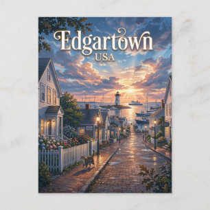 Carte Postale Edgartown, Massachusetts, États-Unis États-Unis