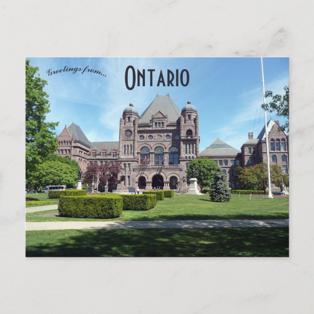 Carte Postale Édifice de l'Assemblée législative de l'Ontario On (Devant)