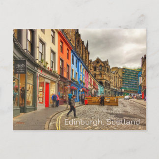 Carte Postale Edimbourg Écosse jolie scène de rue