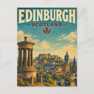 Carte Postale Édimbourg Écosse Voyage Rétro