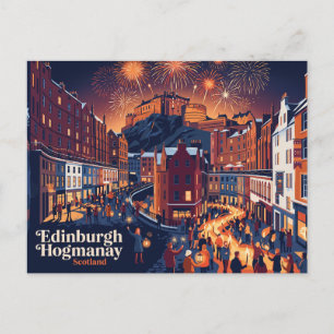 Carte Postale Edinburgh Hogmanay Écosse