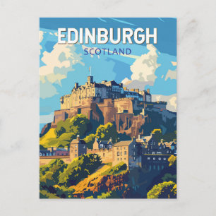 Carte Postale Edinburgh Scotland Travel Art Vintage