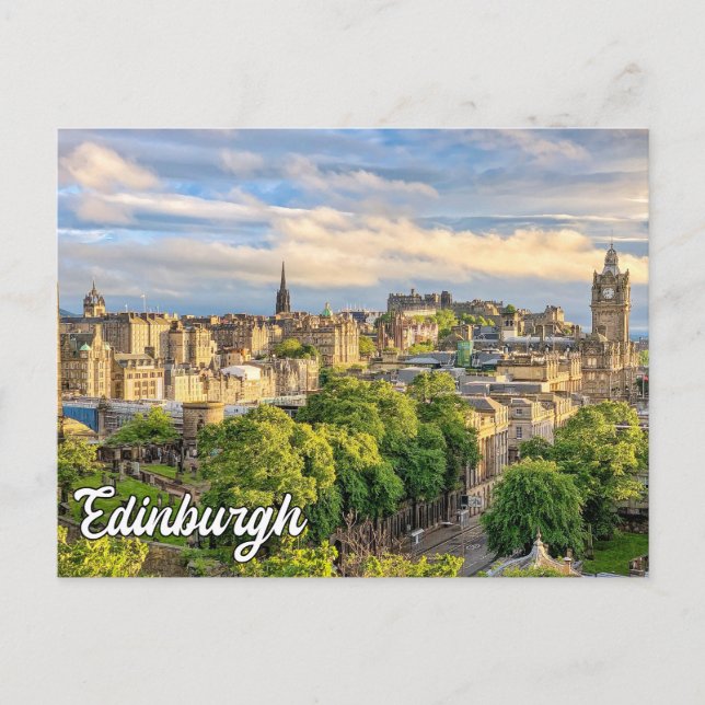 Carte Postale Edinburgh Skyline, Écosse, Royaume-Uni (Devant)