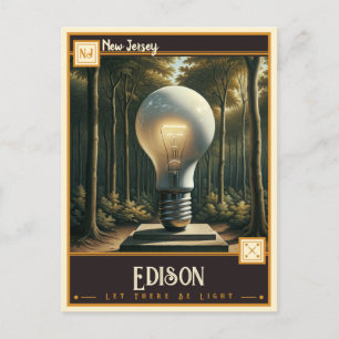 Carte Postale Edison, New Jersey Vintage
