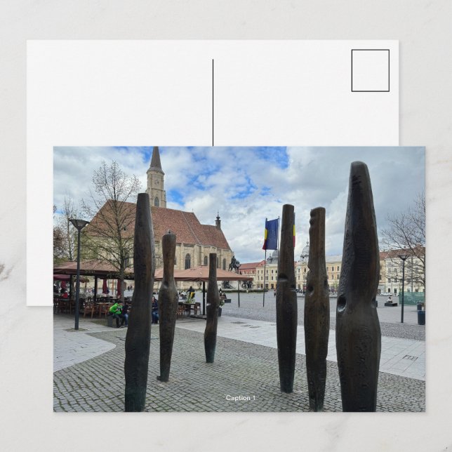 Carte postale éditable avec 1 photo et légende (Devant / Derrière)