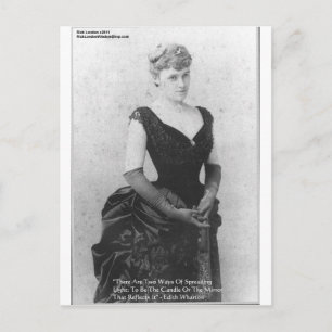 Carte Postale Edith Wharton Citation "Répandre la lumière" Cadea
