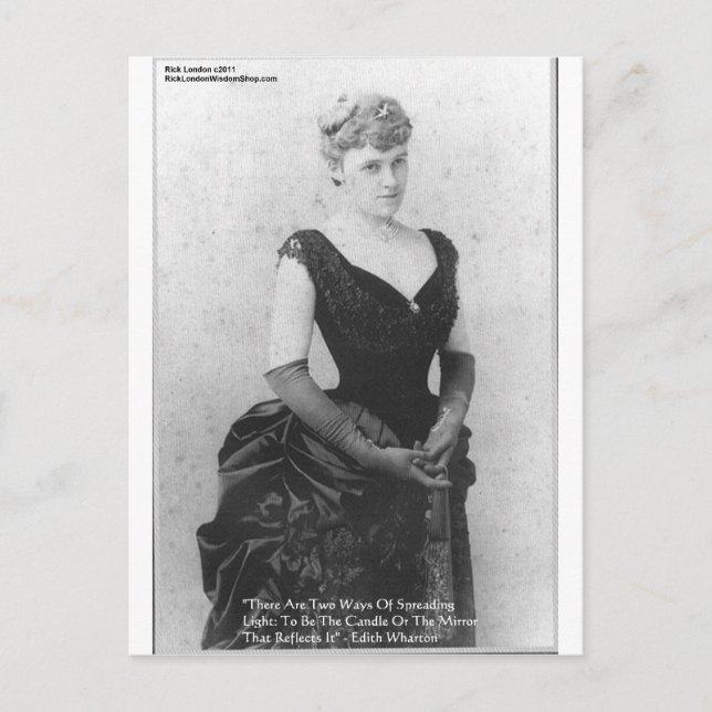 Carte Postale Edith Wharton Citation "Répandre la lumière" Cadea (Devant)