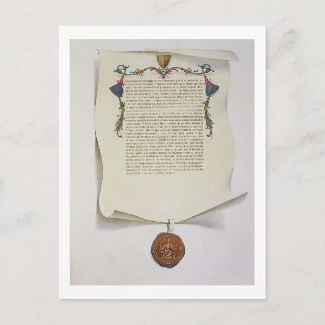Carte Postale Édition Facebook de la Magna Carta, première publi (Devant)