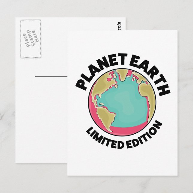 Carte Postale Édition limitée Planet Earth (Devant / Derrière)
