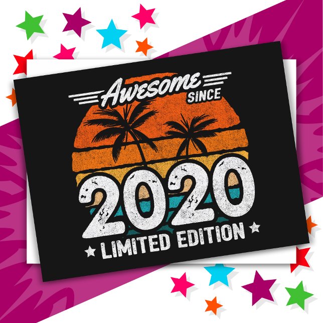 Carte Postale Édition limitée Rétro Incroyable depuis 2020 Née e (Créateur téléchargé)