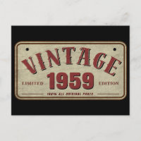 Édition limitée vintage 1959 avec toutes les pièce