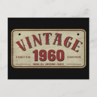 Édition limitée vintage 1960, toutes pièces d'orig