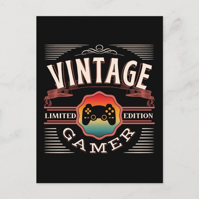 CARTE POSTALE ÉDITION LIMITÉE VINTAGE GAMER   (Devant)