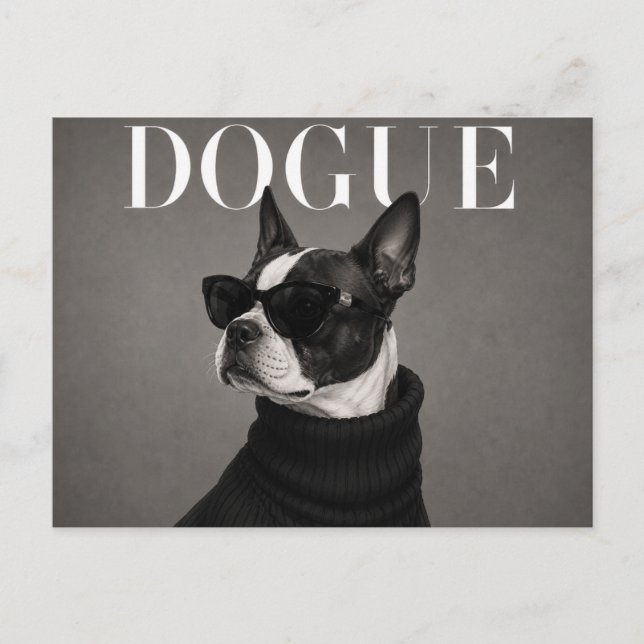 Carte Postale Éditorial de luxe sur le Boston Terrier (Devant)
