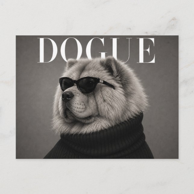 Carte Postale Éditorial de mode luxueux Chow Chow (Devant)