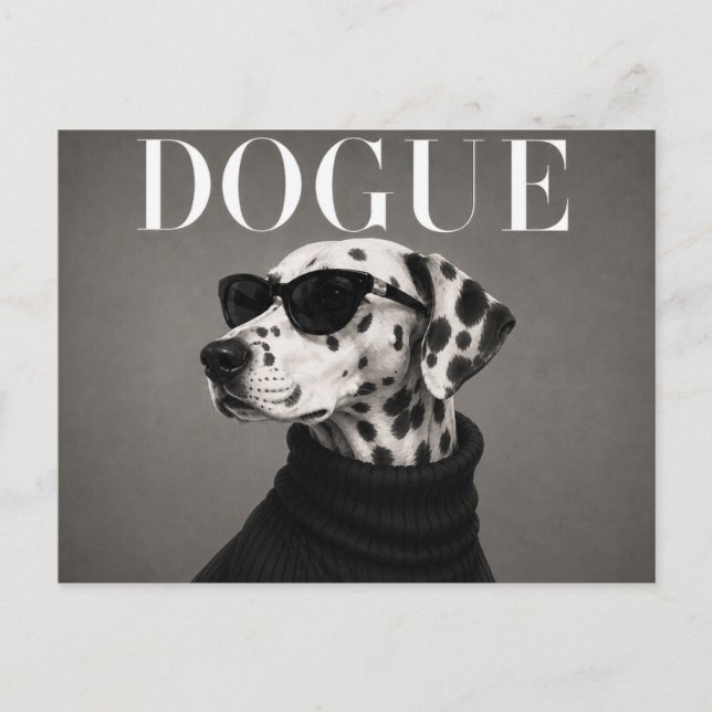Carte Postale Éditorial de mode luxueux dalmate (Devant)
