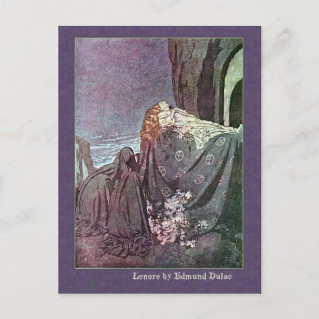 Carte Postale Edmund Dulac Illustre Edgar Allan Poe (Devant)