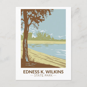 Carte Postale Edness K Wilkins State Park Wyoming Vintage