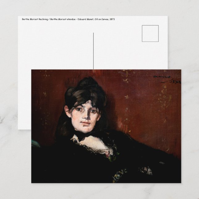 Carte Postale Edouard Manet - Berthe Morisot Allongée (Devant / Derrière)