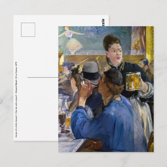Carte Postale Edouard Manet - Coin de café-concert (Devant / Derrière)