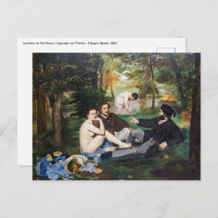 Carte Postale Edouard Manet - Déjeuner sur l'herbe