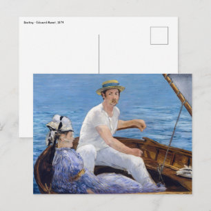 Carte Postale Edouard Manet - En bateau