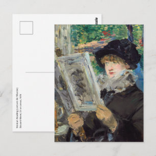 Carte Postale Edouard Manet - Femme lisant