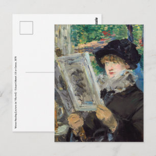 Carte Postale Edouard Manet - Femme lisant