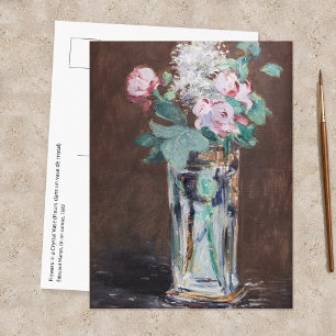 Carte Postale Edouard Manet - Fleurs dans un vase de cristal